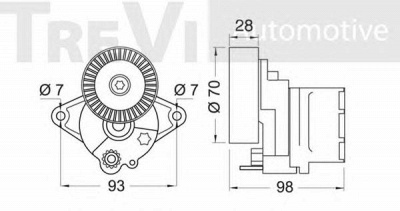 TREVI AUTOMOTIVE ta1616 -  Натяжная планка, поликлиновой ремень